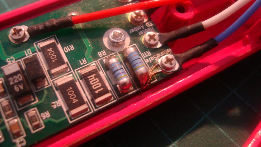 Resistor with jumper wire